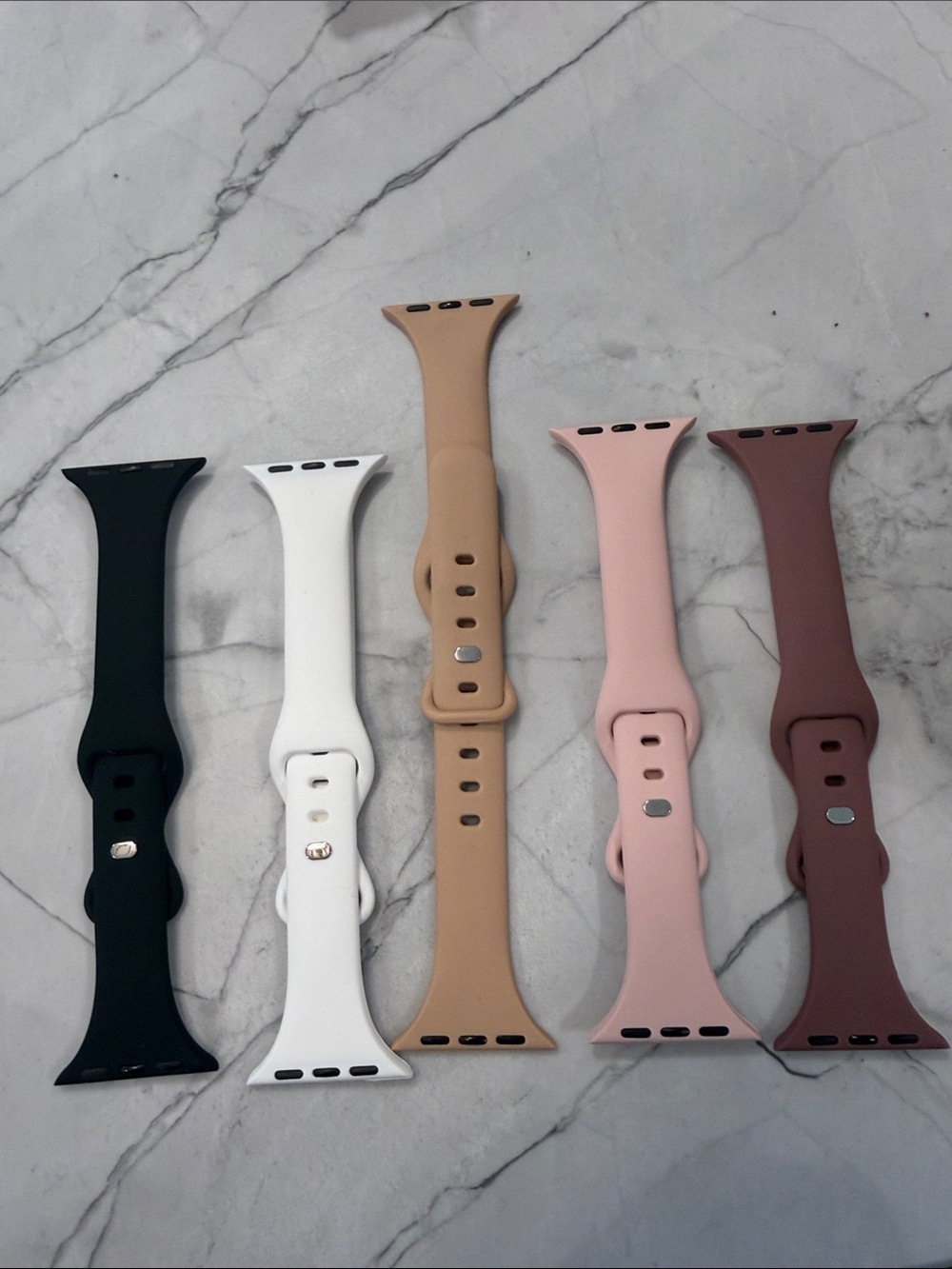 Set of 5 Silicone Apple Watch Bands